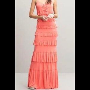 NWT Banana Republic ruffled maxi dress.